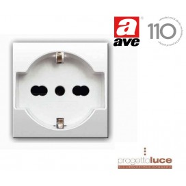 AVE 441090/15TS PRESA SCHUKO UNEL BIVALENTE DOMUS BIANCA