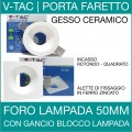 V-TAC | Portafaretto in gesso ceramico rotondo o quadrato