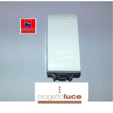 MARLANVIL 7602.1 PULSANTE ONDA COMPATIBILE BTICINO LIVING LIGHT BIANCA