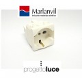 MARLANVIL 7648.I SCHUKO UNIV. 10/16A COMPATIBILE BTICINO N4140/16 LIVING LIGHT BIANCA