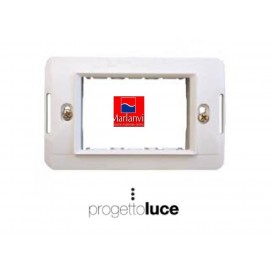 MARLANVIL 7723.B SUPPORTO 3 POSTI PER SERIE ONDA COMPATIBILE CON BTICINO LIGHT BIANCA