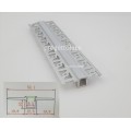 PROFILO LINEARE IN ALLUMINIO DA INCASSO PER STRIP LED 2 MT