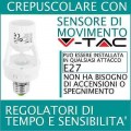 V-TAC Portalampada E27 con Sensore di Movimento per lampadine E27 Max 60W