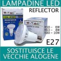 LAMPADA LAMPADINE LED V-TAC REFLECTOR E14 R50 6W R63 8W E 27 R80 10W BULBO