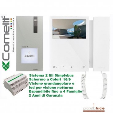 COMELIT 8461M KIT MONOFAMILIARE QUADRA E MONITOR MINI 2FILI