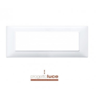 VIMAR 14657.01 PLACCA 7 MODULI PLANA COLORE BIANCO