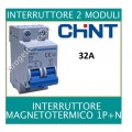 CHINT 41225 INTERRUTTORE MAGNETOTERMICO 2X32A 4500KA 2 MODULI