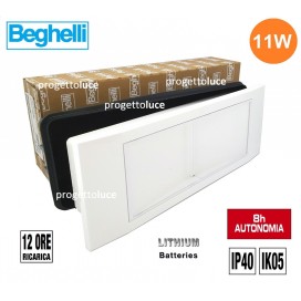 BEGHELLI 1499L LAMPADA EMERGENZA 11W 8H INCASSO COMPLETA NEW BATTERIA A LITIO