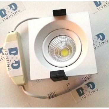 Faretto a Led incasso Cob 7W Luce bianca fredda 6000k incluso driver