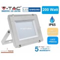 V-TAC PRO VT-200 FARO LED SMD 200W ULTRASOTTILE CHIP SAMSUNG DA ESTERNO IP65