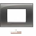 BTICINO LIVINGLIGHT LNA4803KF PLACCA QUADRA 3 MODULI FUMO DI LONDRA