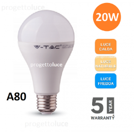V-TAC PRO VT-233 LAMPADINA LED E27 20W BULB A80 GOCCIA CHIP SAMSUNG