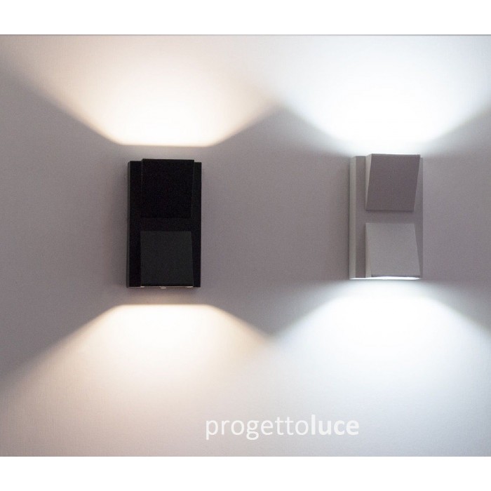 Lampada parete applique led uso esterno interno doppia luce fredda regolabile 