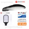 V-TAC VT-121ST LAMPADA STRADALE LED 120W LAMPIONE SMD CHIP SAMSUNG IP65 6400K 4000K