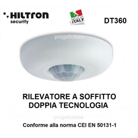 HILTRON DT360 RILEVATORE A DOPPIA TECNOLOGIA DA SOFFITTO 360 GRADI PIR