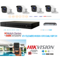 KIT HIKVISION KIT 4 TELECAMERE VIDEOSORVEGLIANZA 2MPX TVCC DVR 8 CANALI HD