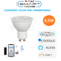 GU10 4.5W Wifi Smart LED 3in1 110° Lampadina per Echo Amazon Alexa Google Home