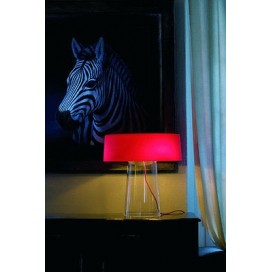Prandina lampada da tavolo/comodino in cristallo Glam T3 Rosso