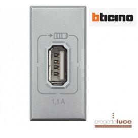 BTICINO AXOLUTE HC4285C1 PRESA CARICATORE USB TECH 1100MA