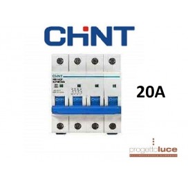 CHINT 180399 INTERRUTTORE MAGNETOTERMICO 4P 20A 6KA 4 MODULI DIN EX 51408