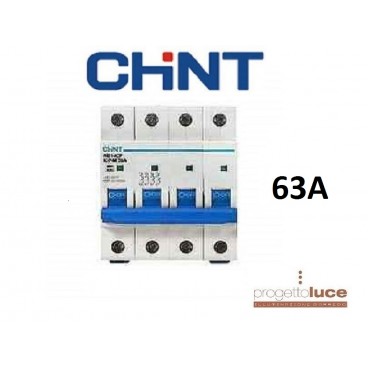 CHINT 180420 INTERRUTTORE AUTOMATICO MAGNETOTERMICO 4P 63A CURVA C 6KA DIN EX 51413