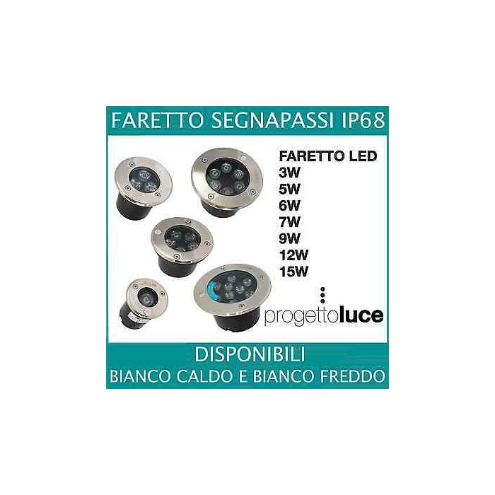 Faro Spotlight LED receipt footage External 1w 3w 5 7w 9w 12w segnapasso ip65 