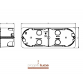 VIMAR V71706 Scatola incasso Vimar 6/7 moduli pareti leggere azzurro