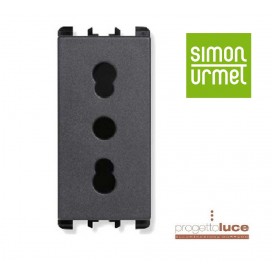 SIMON URMET 10303 PRESA BIVALENTE 10-16A NEA ANTRACITE