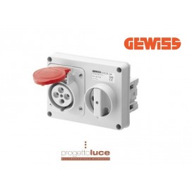 GEWISS GW66108 PRESA INTERBLOCCATA 3P+T 380V IP44 SENZA CASSETTA