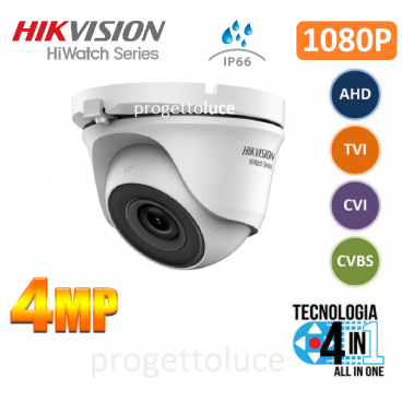 HIKVISION HWT-T140-M TELECAMERA DOME 4IN1 TVI/AHD/CVI/CVBS HD 1080P 4MPX IP66