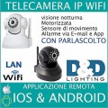 TELECAMERA IP CAMERA CAM WIRELESS INFRAROSSO 11 LED LAN RJ45 MOTORIZZATA P2P IPC