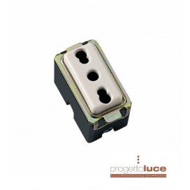 PRESA BIVALENTE 10/16A COMPATIBILE SERIE BTICINO MAGIC