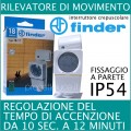 FINDER 18118230 RILEVATORE DI MOVIMENTO DA ESTERNO A PARETE IP54 CREPUSCOLARE