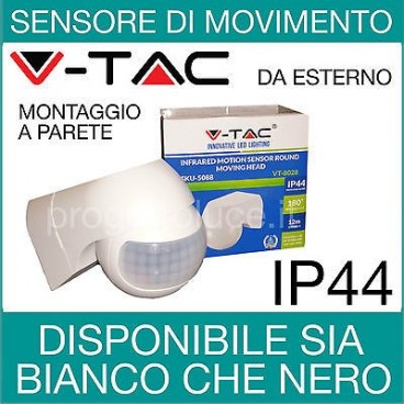 Sensore di movimento pir ad infrarossi a parete per esterno 230v v ... Fotocellula per luci esterne