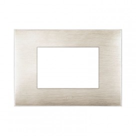 Placca Ave YOUNG44 colore beige spazzolato 4 posti 44PJ04BEG/3D
