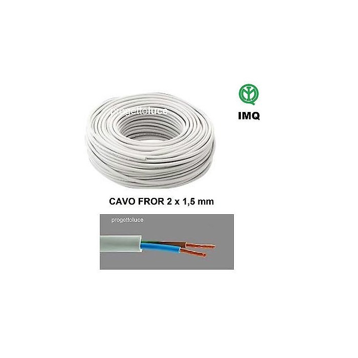 5 METRI CAVO ELETTRICO FROR ANTIFIAMMA GOMMATO 3X1 MMQ
