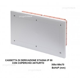 Cassetta Gewiss incasso con coperchio stagna IP55 308x169x70 GW48672