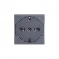 Presa Schuko Bticino Axolute FLAT Con Protezione Antracite 10/16A HS4140/16F