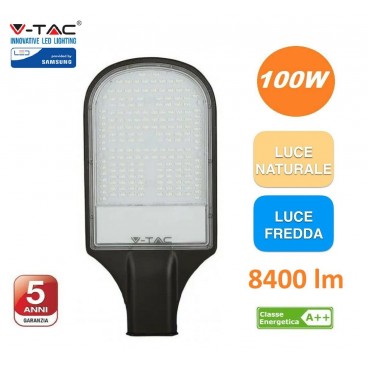 V-TAC PRO VT-101ST ARMATURA STRADALE LED 100W LAMPIONE SMD CHIP SAMSUNG IP65