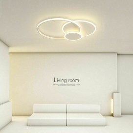 Lampadario LED Plafoniera a soffitto moderno cerchi 37w 2960lm Design