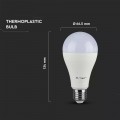 10 LAMPADINE LED V-TAC VT-2017 E27 BULBO 17 WATT A65 KIT 10 LAMPADINA LAMPADA