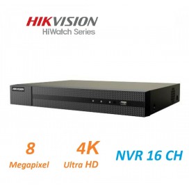 HIKVISION HWN-4116MH HIWATCH SERIES NVR 4K HD 16CH@8MPX H.265+ 80MBPS P2P ONVIF