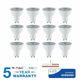 12 LAMPADINE V-TAC GU10 Faretto Spotlight 8 Watt Luce Calda Naturale Fredda