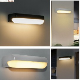 Applique LED 12W lampada Parete rettangolare plafoniera luce giardino IP65 230V