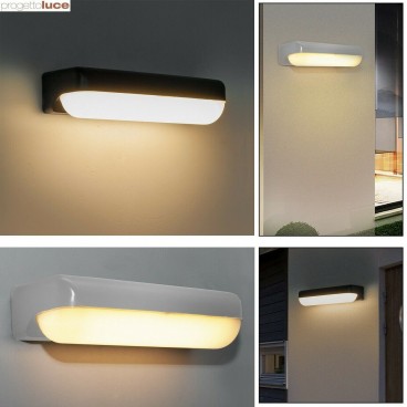 Applique LED 12W lampada Parete rettangolare plafoniera luce giardino IP65 230V