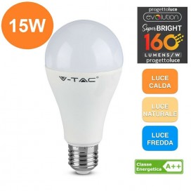 10 LAMPADINE V-TAC EVOLUTION VT-2315 LAMPADINA LED E27 15W BULB A65 2400 LUMEN