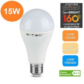 10 LAMPADINE V-TAC EVOLUTION VT-2315 LAMPADINA LED E27 15W BULB A65 2400 LUMEN