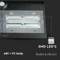 V-TAC LAMPADA SOLARE LED CON SENSORE DI MOVIMENTO 7W IP65 VT-767-7 800 lm NERA