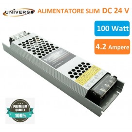 Alimentatore SLIM Stabilizzato 2 uscite 100W Trasformatore 24V 4.2A strisce LED