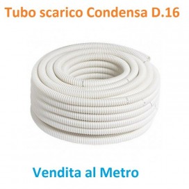 TUBO SCARICO CONDENSA CONDIZIONATORE CLIMATIZZATORE SPIRALATO Ø 16 BIANCO